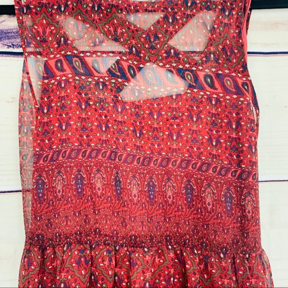 Band of gypsies rust boho dress tie back… - Picture 3 of 7